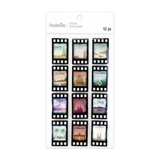 World Cities Film Strip Dimensional Stickers by Recollections™